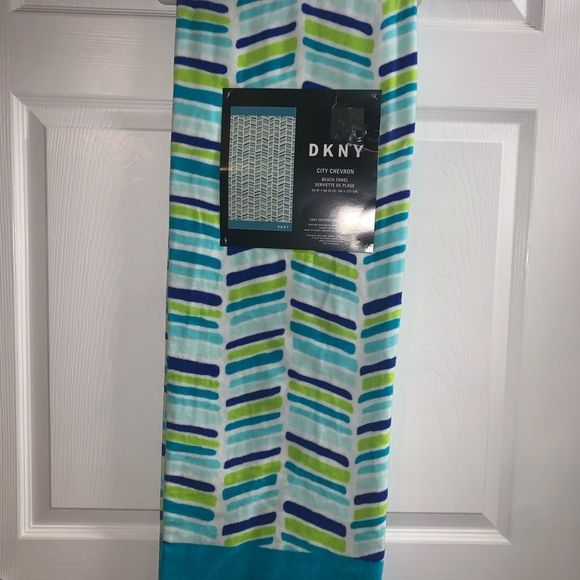 Dkny Bath Dkny City Chevron Beach Towel Poshmark